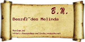 Beszédes Melinda névjegykártya
