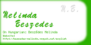 melinda beszedes business card